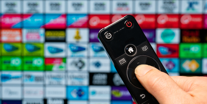 Smart TV remote with streaming apps